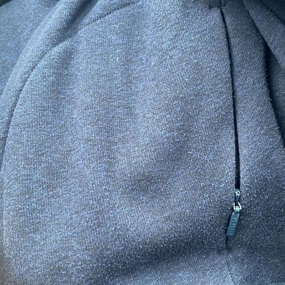 Athleta Cozy Karma Asym Pullover Navy SP Petite - Picture 6 of 6